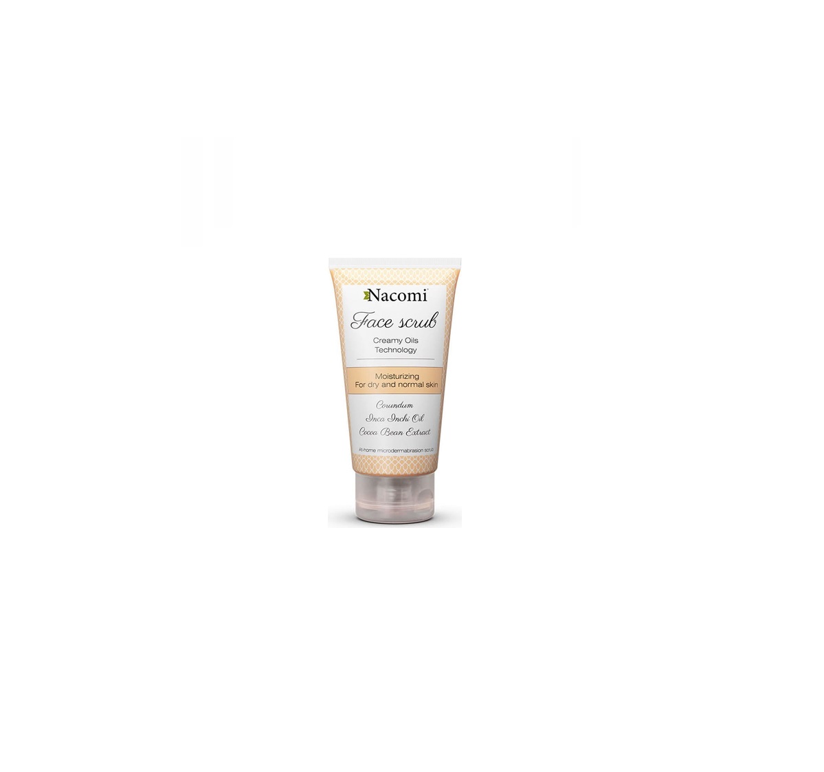 Nacomi, Moisturising face scrub with almond oil and corundum 