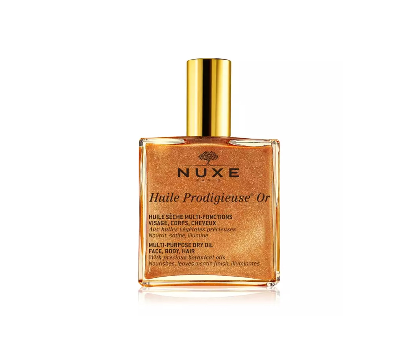 Nuxe, Huile Prodigieuse Or, rozświetlający olejek do twarzy, ciała i włosów