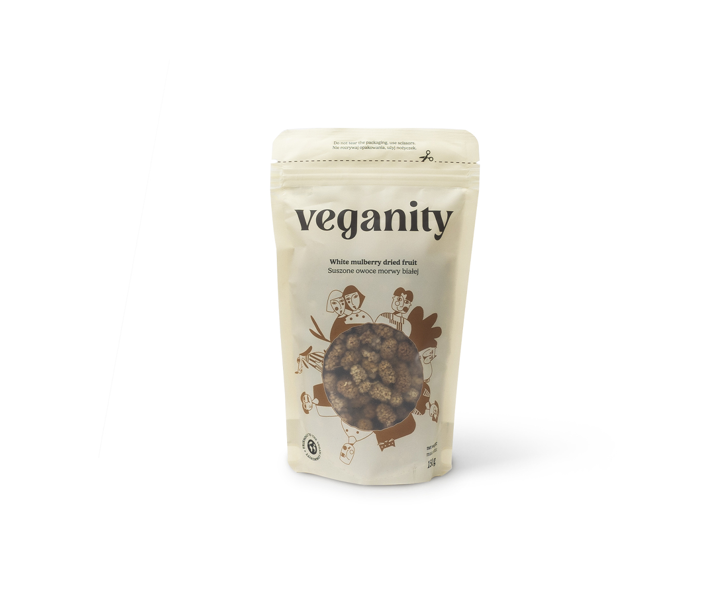 Veganity, suszone owoce morwy białej