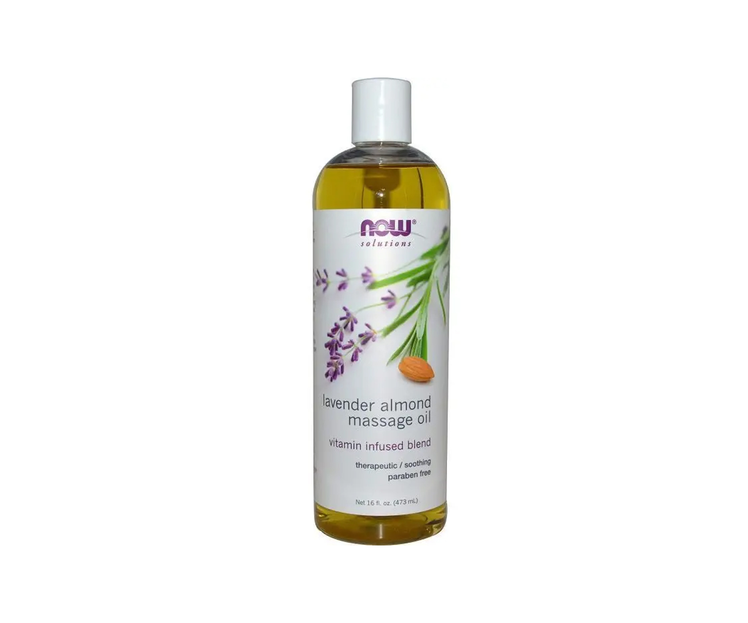 Now Solutions, Lavender almond massage oil, Olej ze słodkich migdałów z lawendą