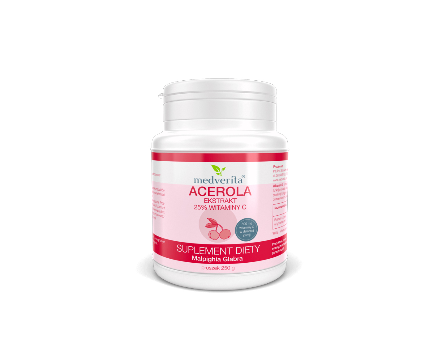 Medverita, Acerola, suplement diety, 250 gram