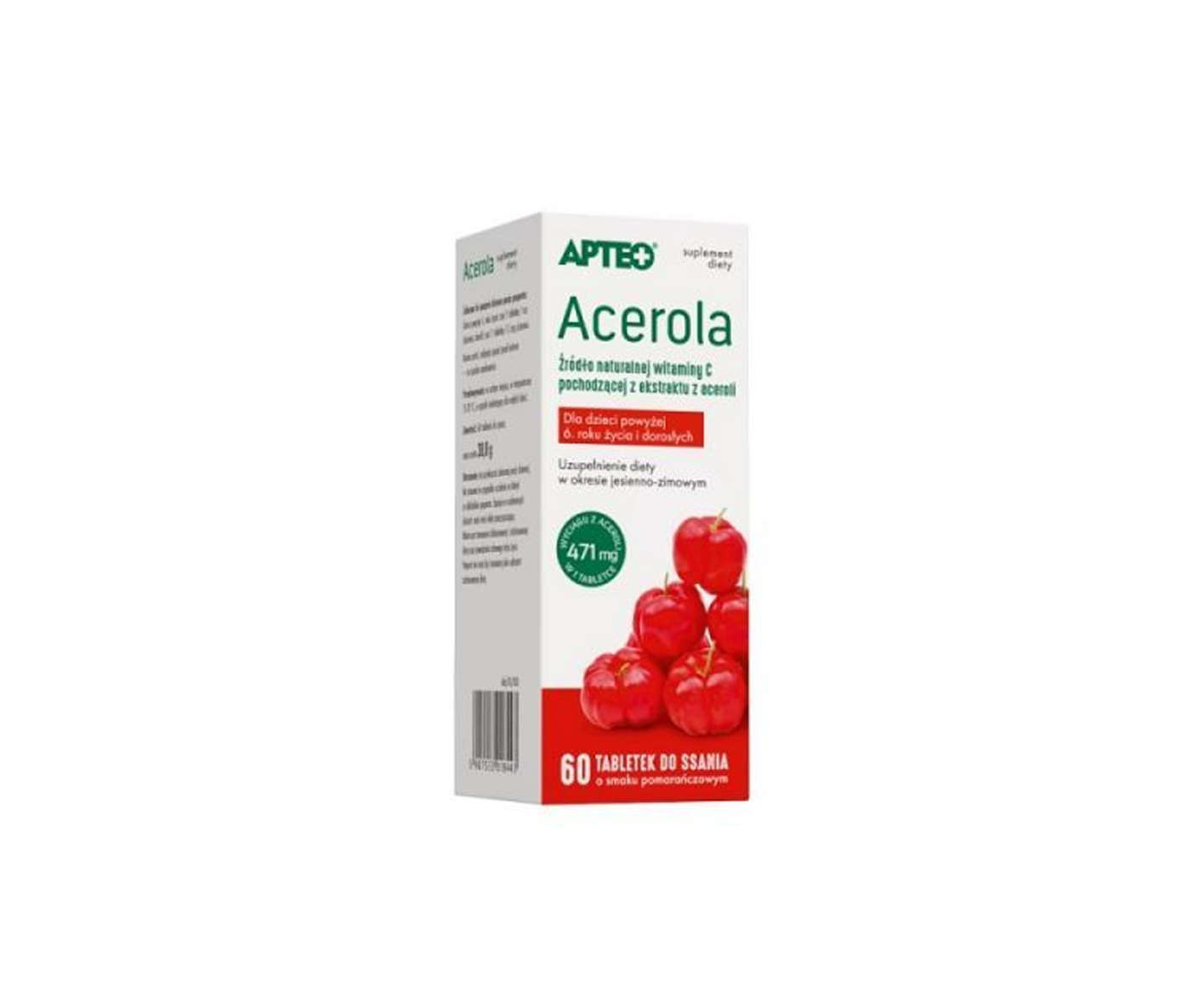 Apteo, Acerola, suplement diety, 60 tabletek