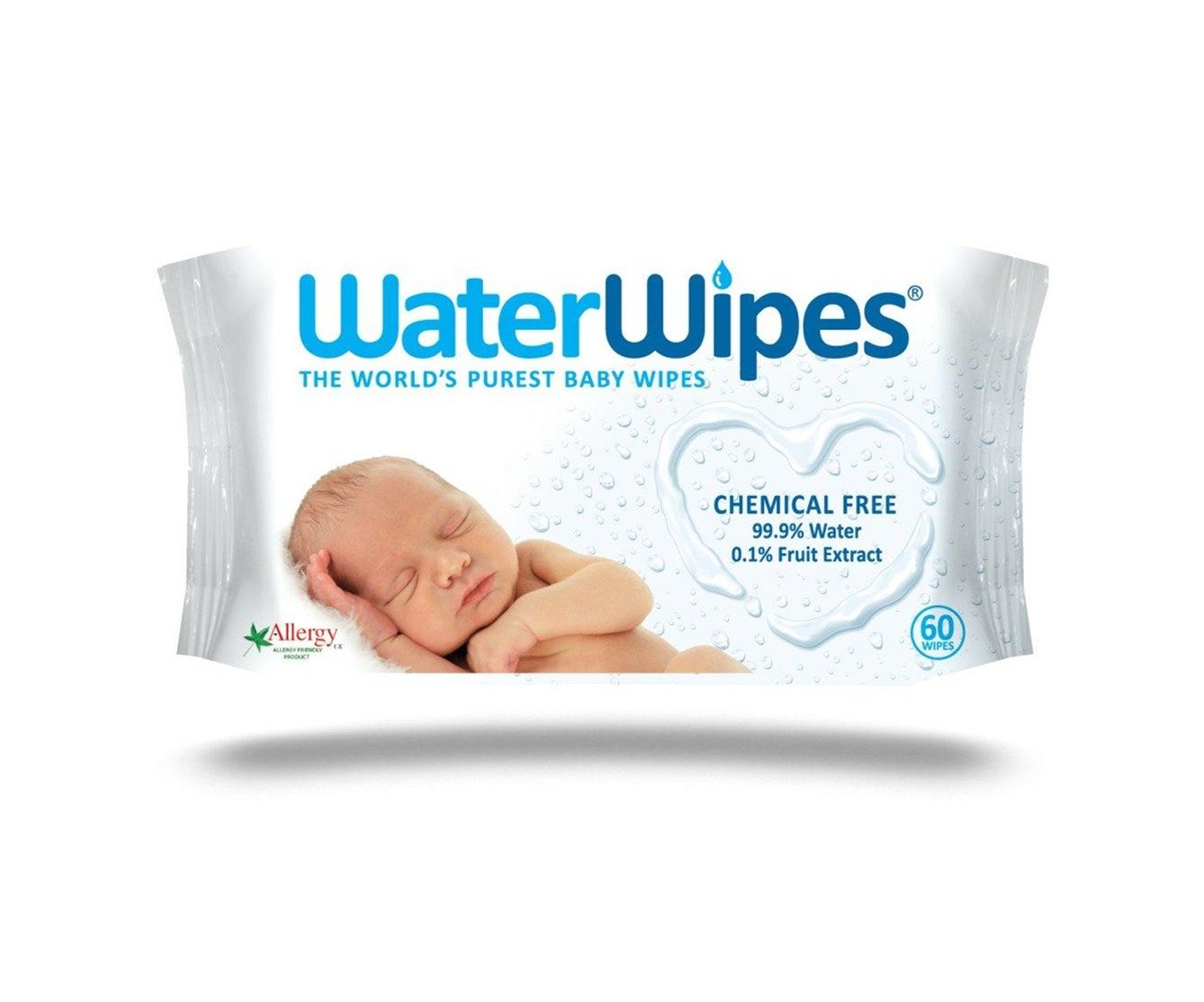 WaterWipes, chusteczki nawilżane dla dzieci i niemowląt, 60 sztuk