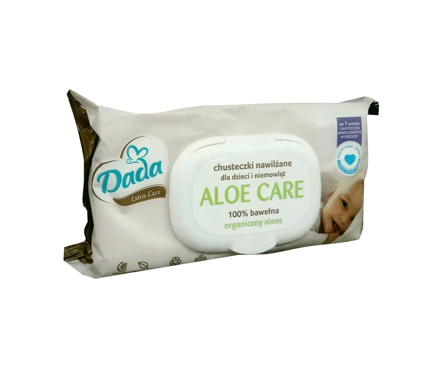 Dada, Extra Care, Aloe Care, chusteczki nawilżane, 64 sztuki