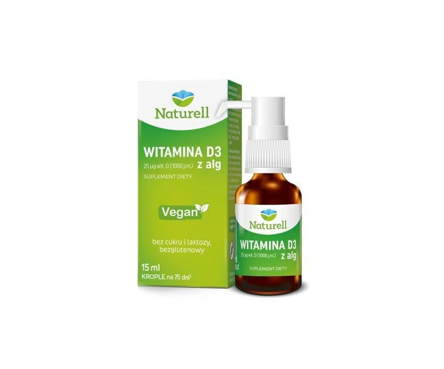 Naturell, Vitamina D3, supliment alimentar în picături, 15 ml