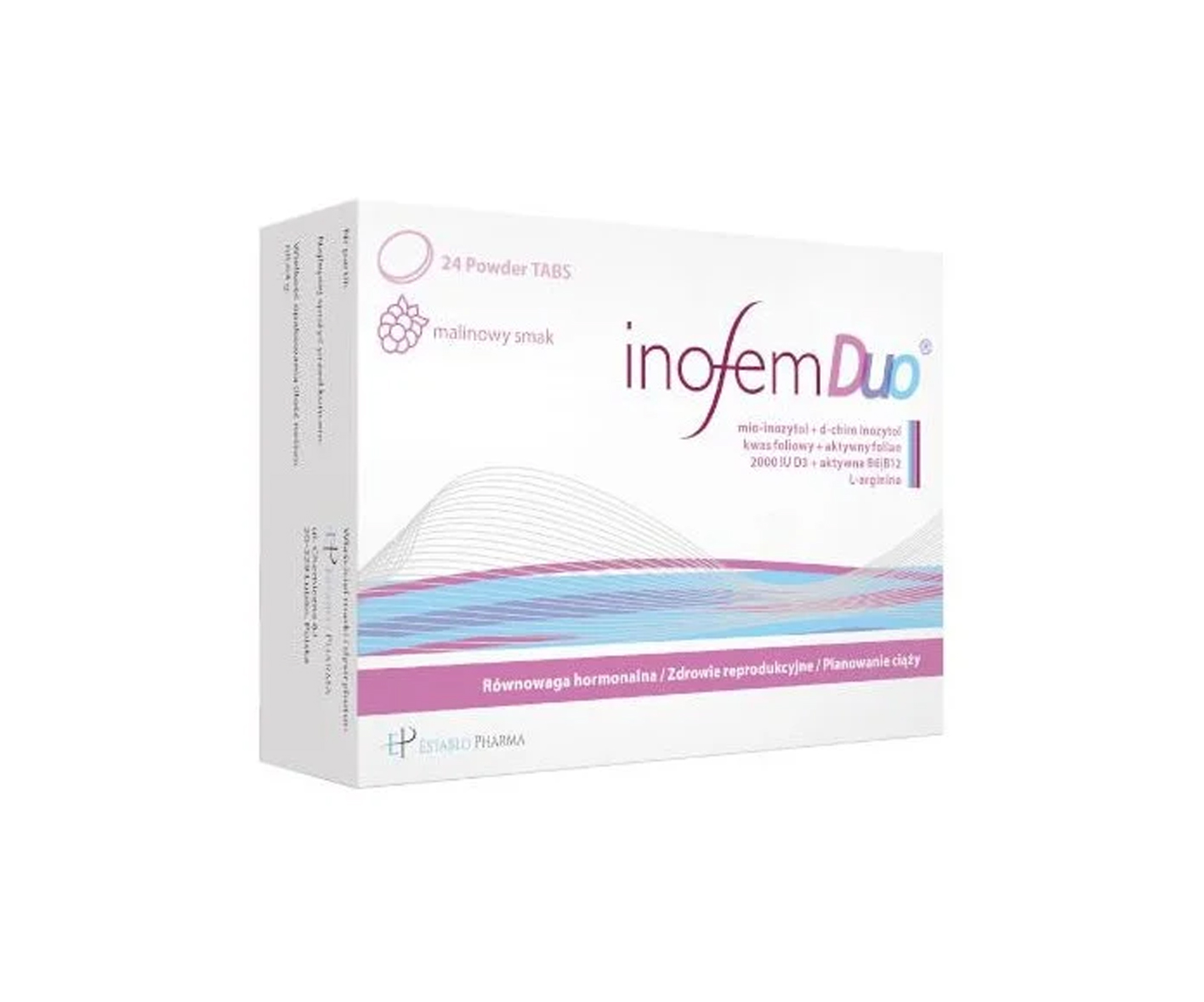 Inofem Duo, suplemento de apoyo a la fertilidad femenina, 24 pastillas para chupar