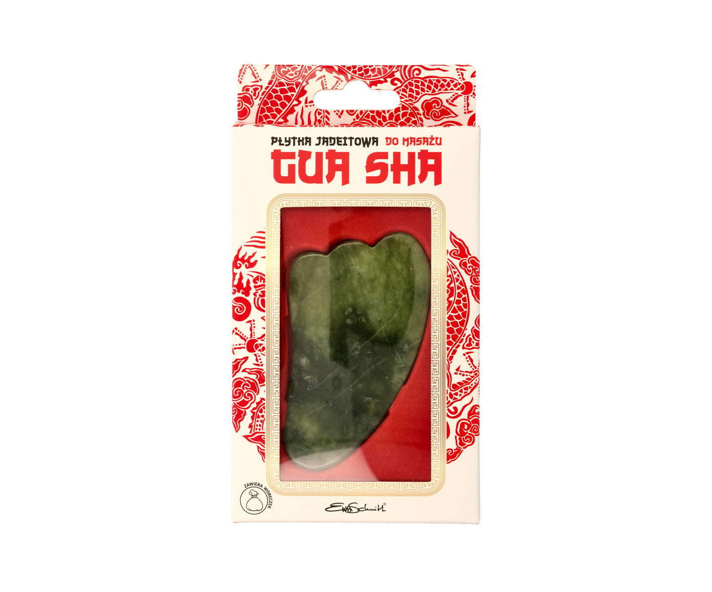 EWA SCHMITT, Kamień Gua Sha z zielonego jadeitu