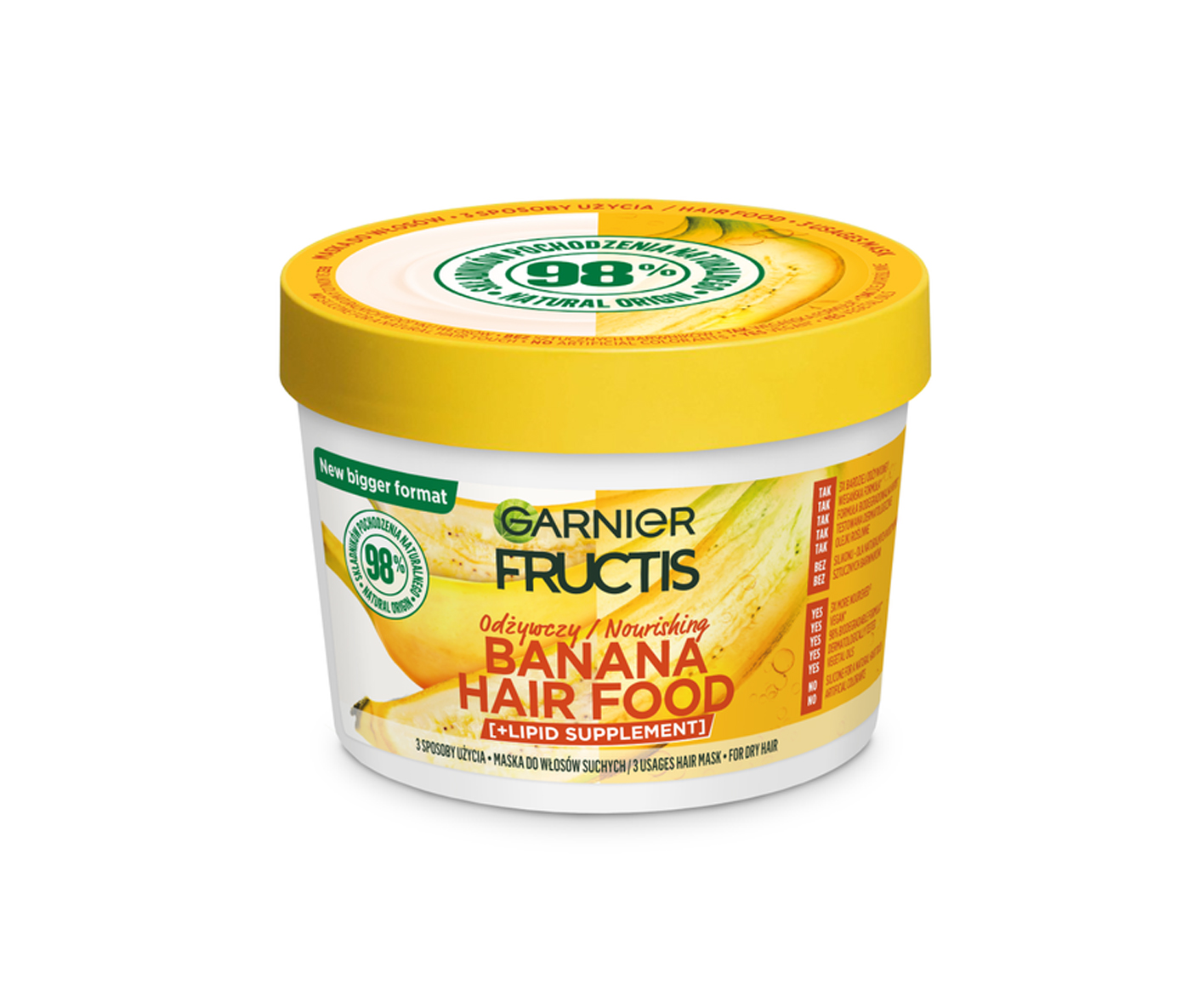 Garnier Fructis, Hair Food Banana, Mascarilla para el cabello seco