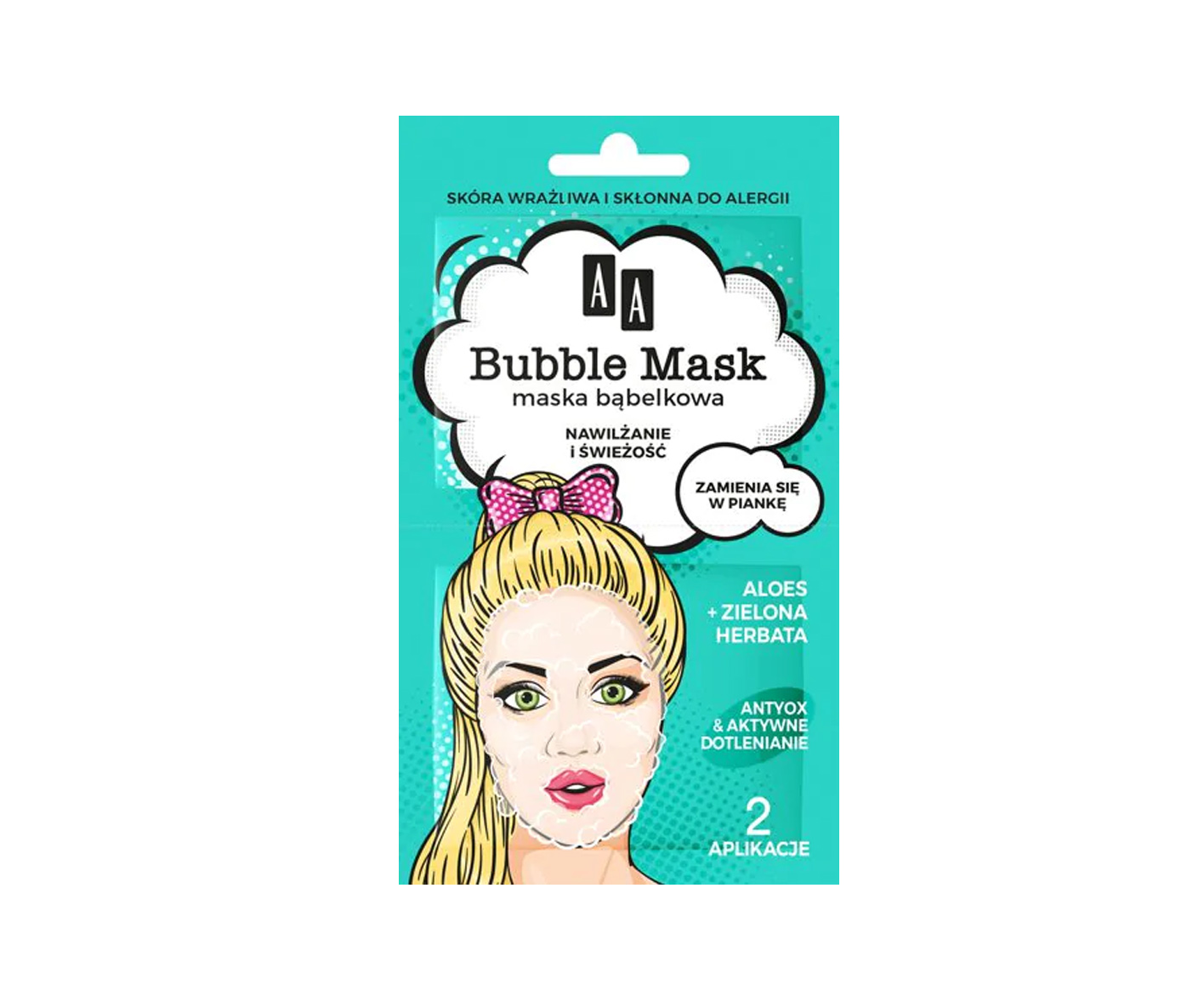  AA, Bubble Mask, Hydratace a svěžest, hydratační maska