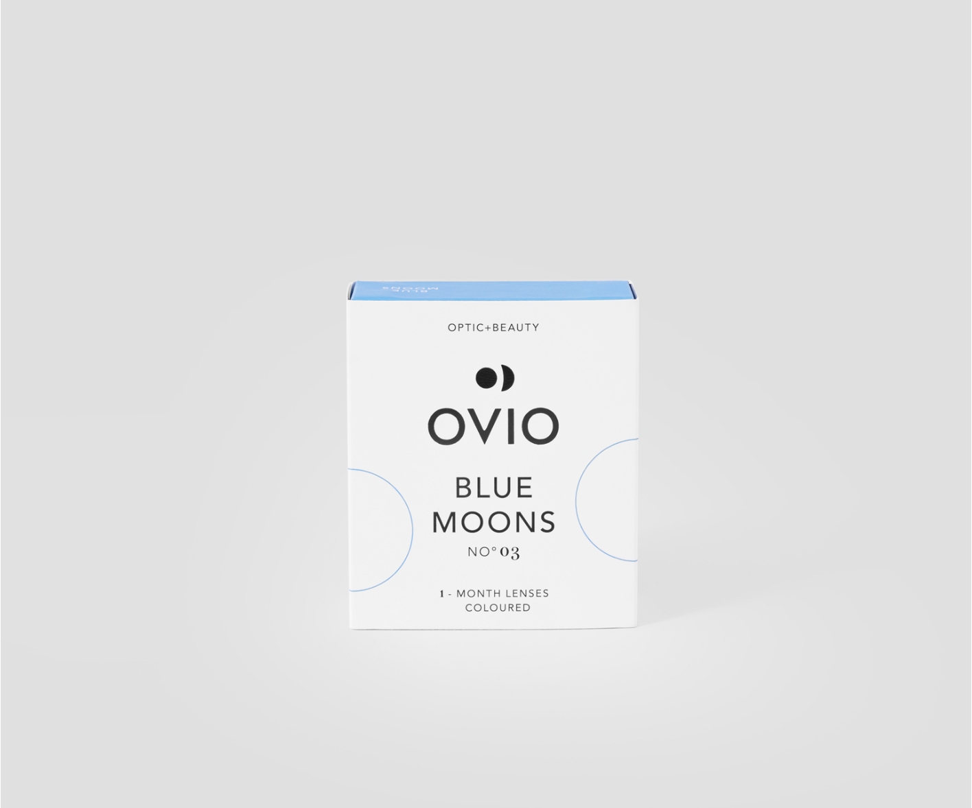 OVIO, BLUE MOONS NO. 3, soczewki kolorowe miesięczne