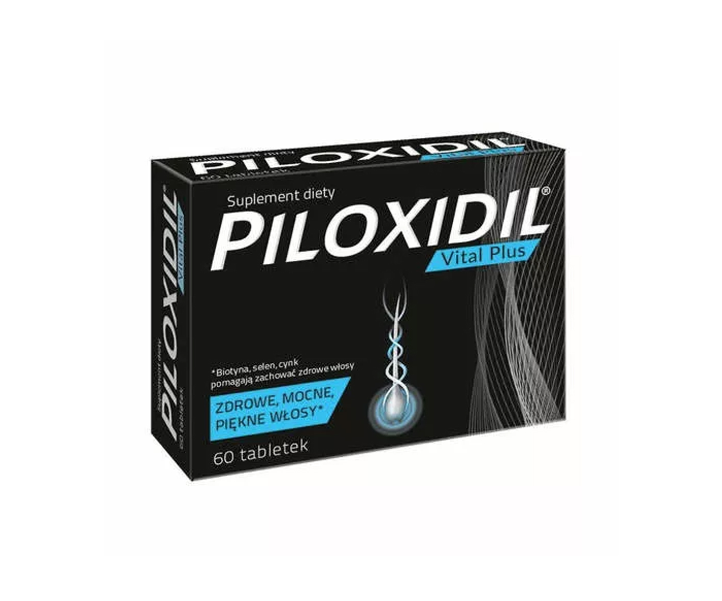 Piloxidil, Vital Plus, tabletki na wypadanie włosów, 60 tabletek