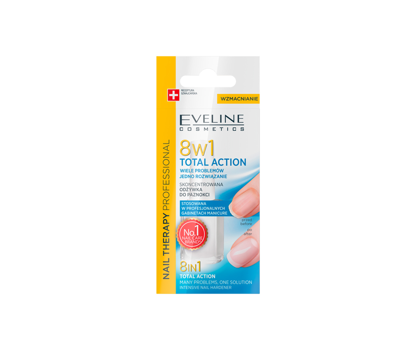  Eveline, Nail Therapy Professional 8w1 Total Action, odżywka do paznokci