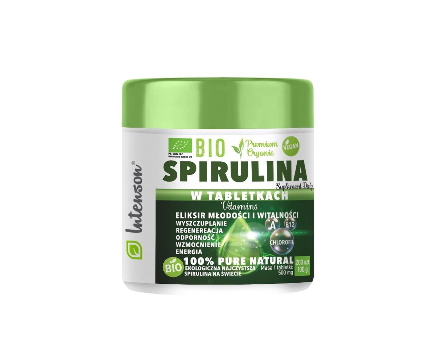 Intenson, Bio spirulina, Suplement na koncentrację