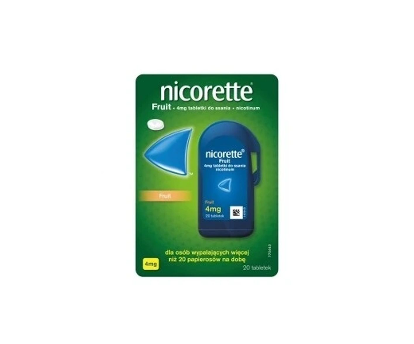 Nicorette, Fruit, Tabletki ułatwiające rzucanie palenia do ssania