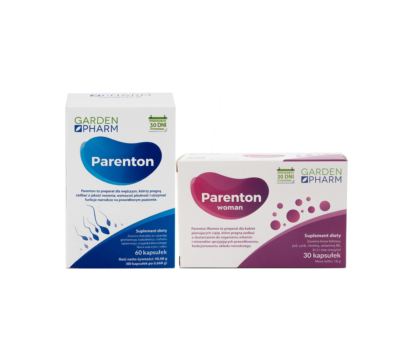 Gardenpharm, Parenton Duo, suplementy diety na wsparcie płodności dla par