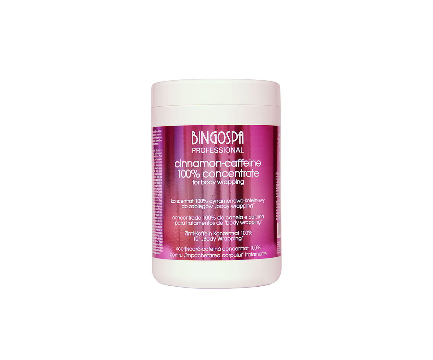 Bingospa Professional, Cinnamon-Caffeine 100 % Concentrate for body wrapping, Balsam na cellulit do zabiegów body wrapping