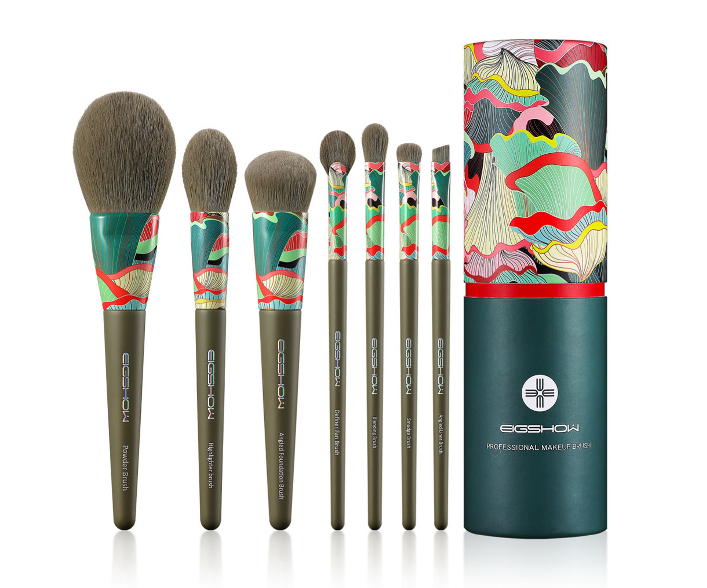 Eigshow, Greener Professional Makeup Brush, zestaw pędzli do makijażu 