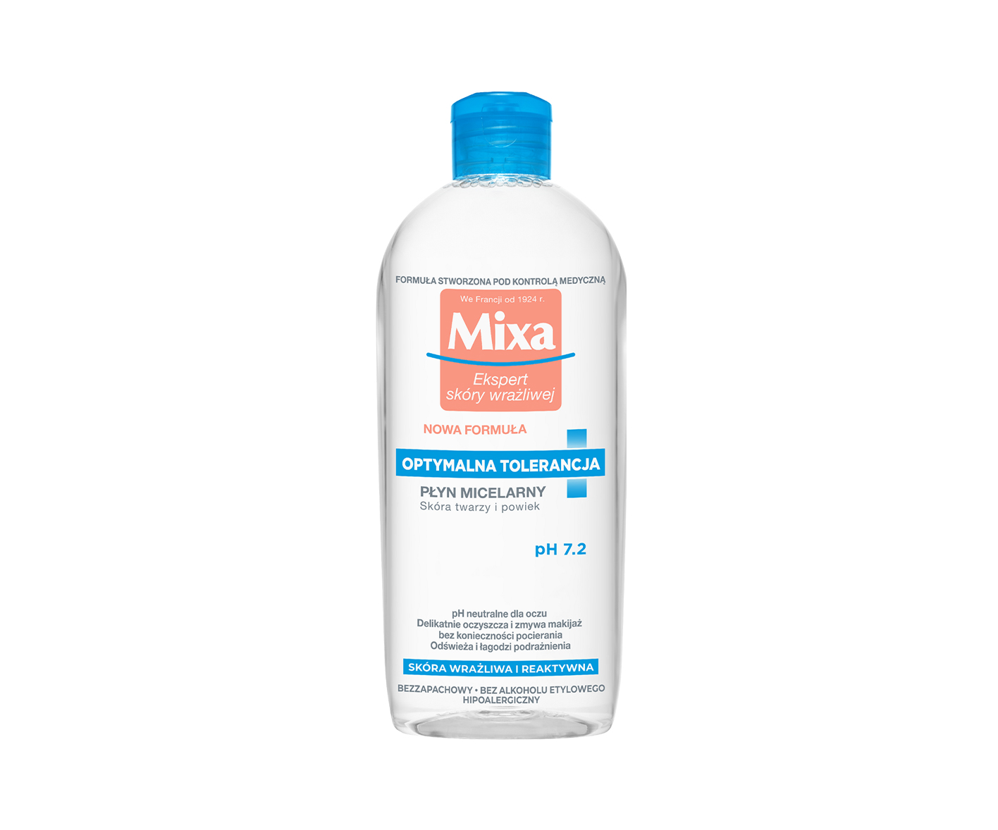 MIXA, Optymalna Tolerancja, micelárna voda na tvár a očné viečka