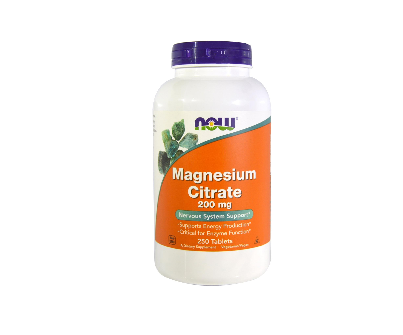 Now Foods, Cytrynian Magnezu, suplement diety, 250 tabletek