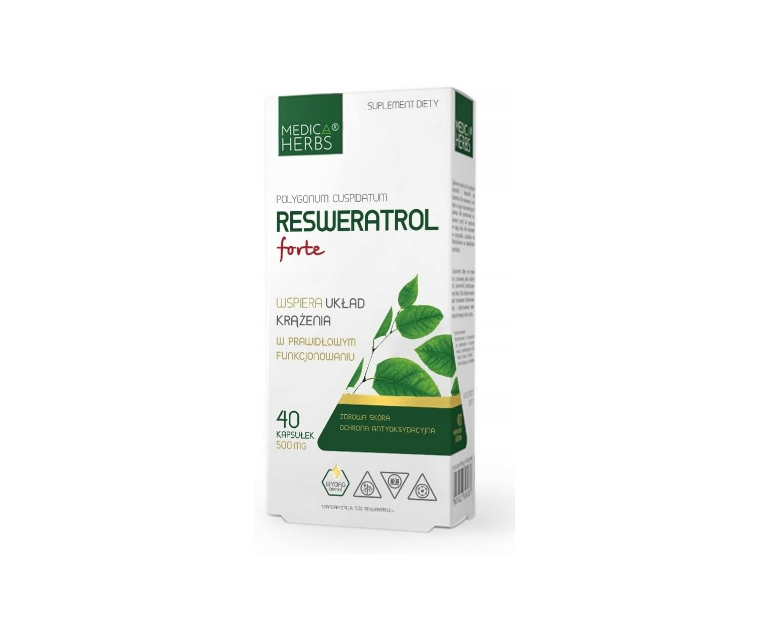 Medica Herbs, Resveratrol Forte, suplement diety, 40 kapsułek