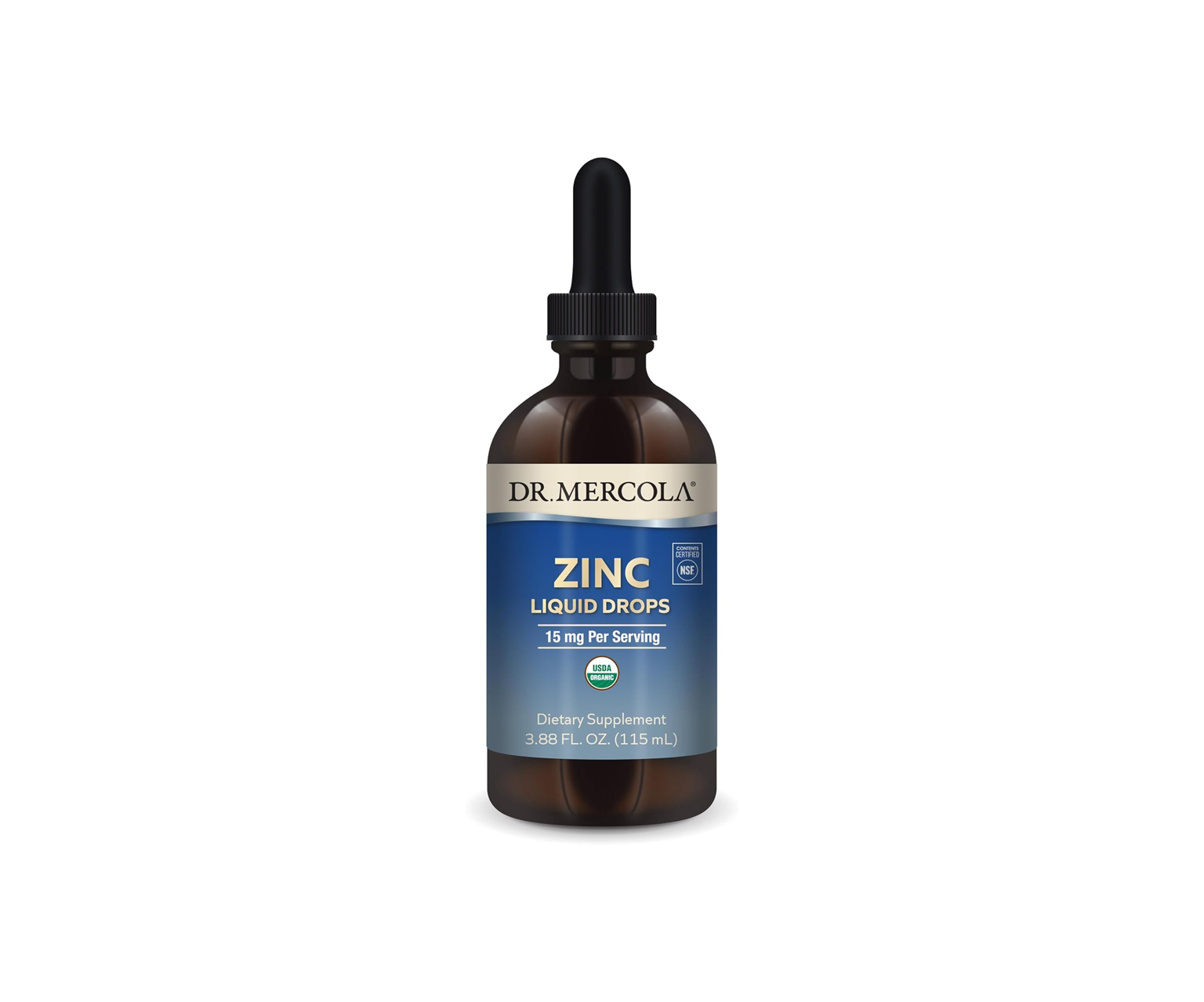 Dr. Mercola, Cynk w kroplach, 115 ml