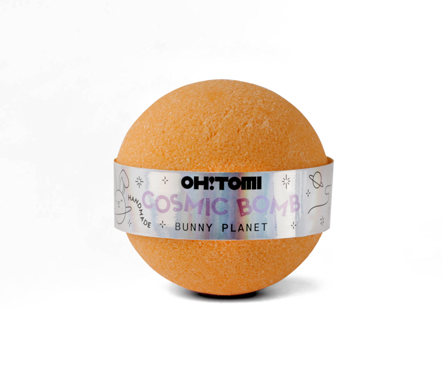 Oh!Tomi, effervescent bath bomb with nourishing oils to moisturize skin
