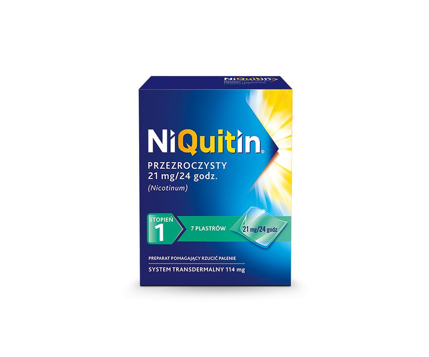 NiQuitin, 1 laipsnis, pleistrai nuo rūkymo