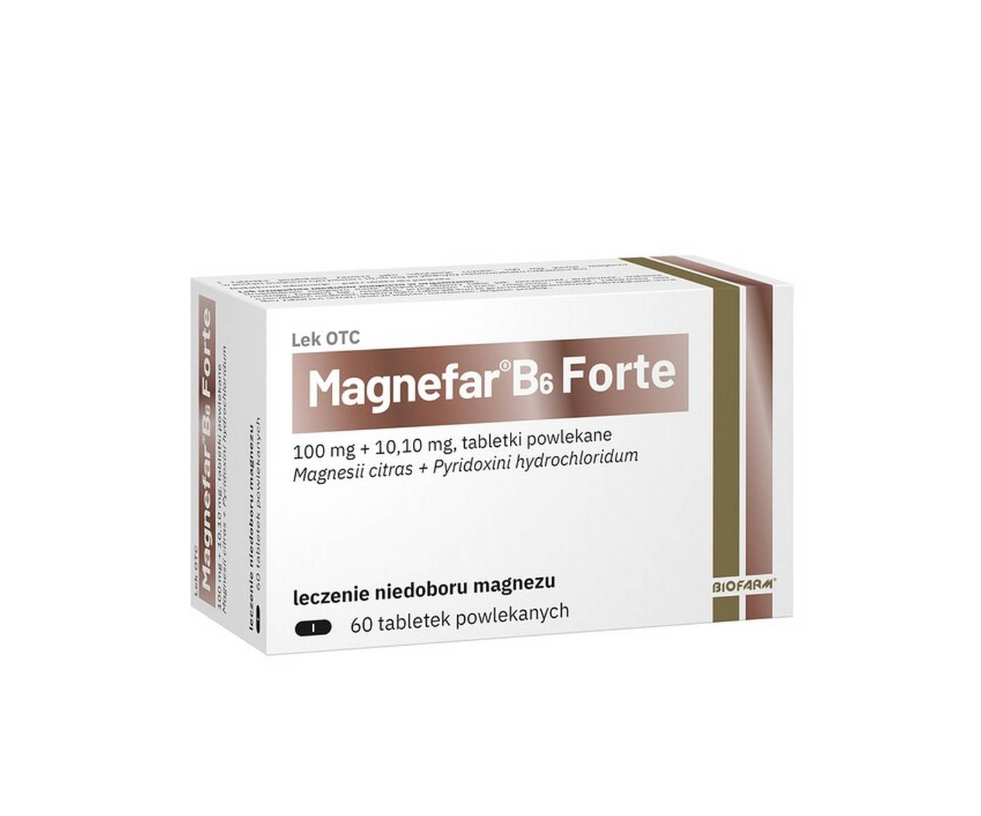 Biofarm, Magnefar B6 Forte, suplement diety, 60 tabletek