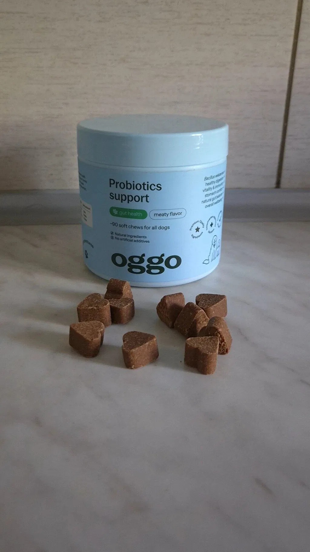 Oggo, Probiotics for dogs karma uzupełniająca dla psów na trawienie, układ pokarmowy i odporność, Probiotyki dla psów